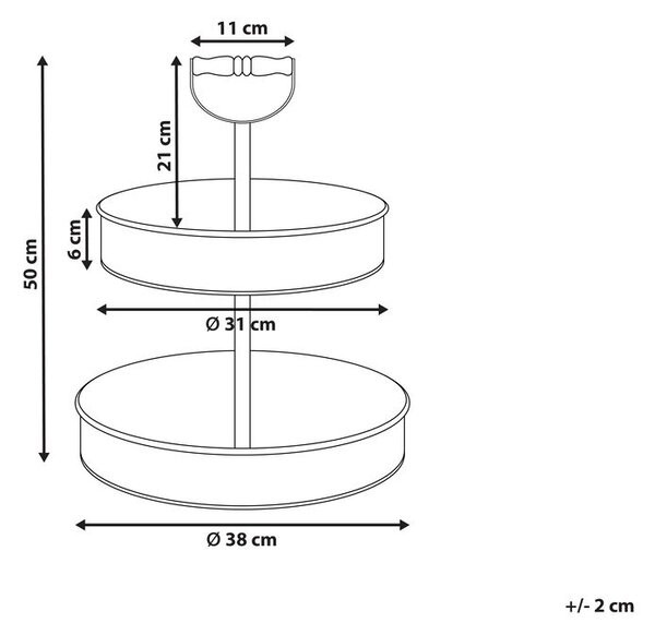 Kétszintes tortaállvány KOUIGN Ezüst