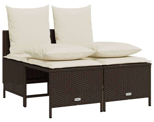 VidaXL 5 részes Polyrattan Kerti Ülőgarnitúra - Barna