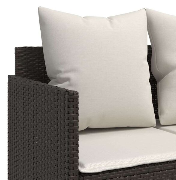 VidaXL 5 Részes Kerti Ülőgarnitúra - Barna Polyrattan
