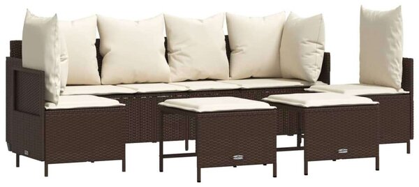 VidaXL 5 részes Polyrattan Kerti Ülőgarnitúra - Barna