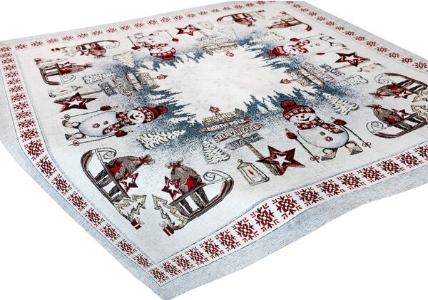 Karácsonyi zsenília terítő Északi-sark 90x90 cm Chenille IT037A