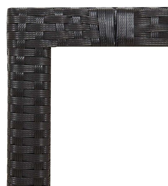 VidaXL - 7 Részes Kerti Étkezőgarnitúra - Polyrattan - Fekete