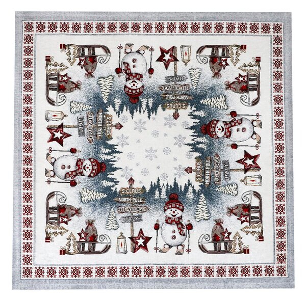 Karácsonyi zsenília terítő Északi-sark 90x90 cm Chenille IT037A