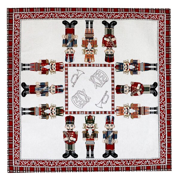 Karácsonyi zsenília terítő Diótörő 90x90 cm Chenille IT035