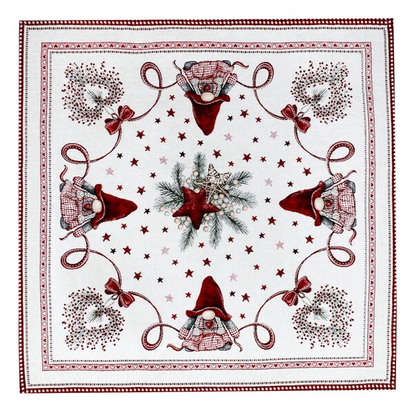 Karácsonyi zsenília terítő Csillagmanó 90x90 cm Chenille IT036