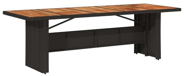 VidaXL Kerti Étkezőgarnitúra - 9 részes - Fekete Polyrattan