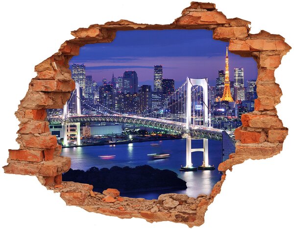 3d-s lyuk vizuális effektusok matrica Bridge tokióban