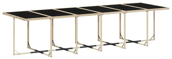 VidaXL Polyrattan Kerti Étkezőgarnitúra - 17 Részes - Bézs