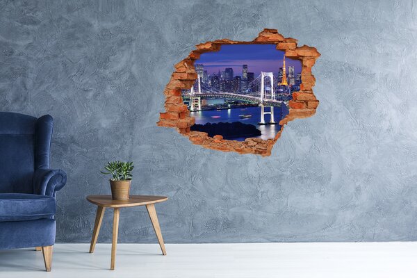 3d-s lyuk vizuális effektusok matrica Bridge tokióban