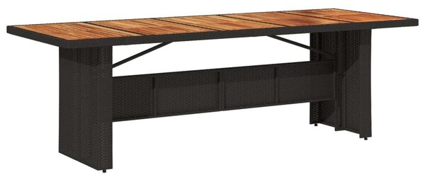 VidaXL Polyrattan Kerti Étkezőgarnitúra - 7 részes - Fekete