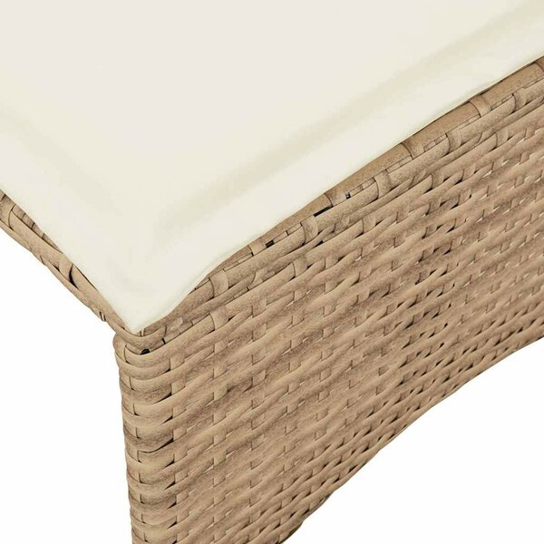 5 részes bézs polyrattan kerti ülőgarnitúra párnákkal