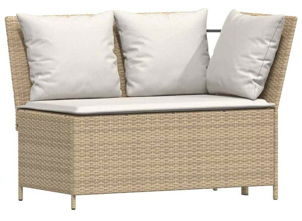 5 részes bézs polyrattan kerti ülőgarnitúra párnákkal