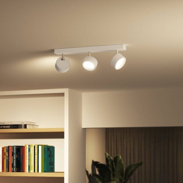 Philips Bracia LED mennyezeti spotlámpa, 3 izzós, fehér, Fehér / opál, Nappali / Étkező, Alumínium, Modern