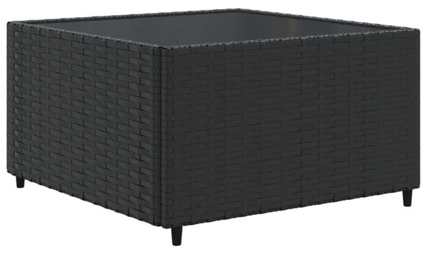 Polyrattan Kerti Ülőgarnitúra - 6 Fős - Fekete