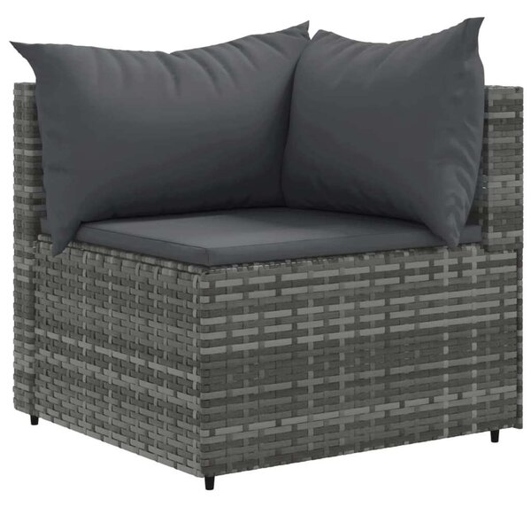 VidaXL Polyrattan Kerti Ülőgarnitúra - 5 részes - Szürke