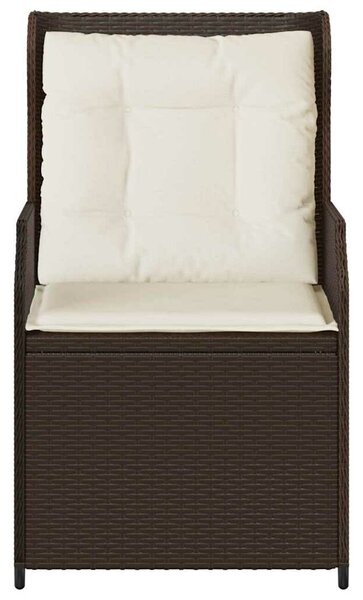 VidaXL Kerti pad 2 db Barna polirattan