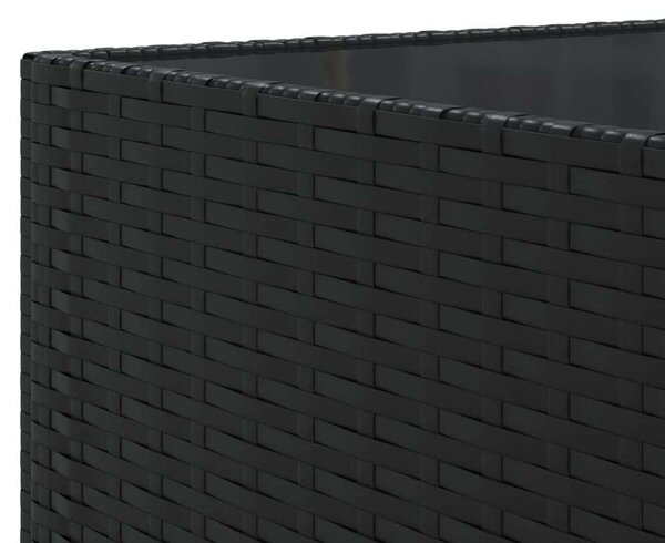 Polyrattan Kerti Ülőgarnitúra - 6 Fős - Fekete