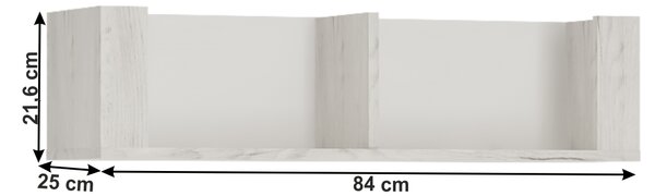 Polc typ 62, fehér craft, ANGEL