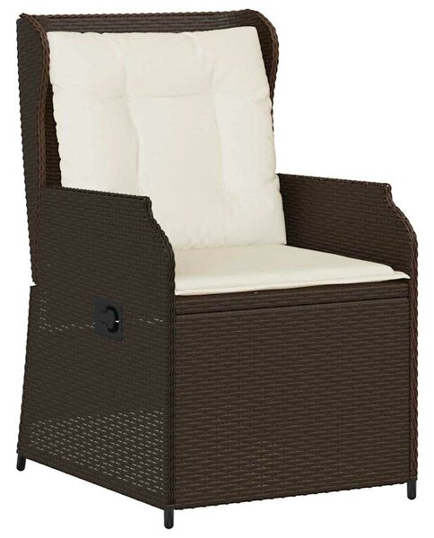 VidaXL Kerti pad 2 db Barna polirattan