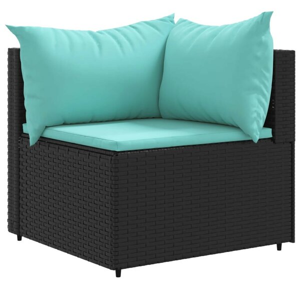 VidaXL Polyrattan Kerti Ülőgarnitúra - 4 részes - Fekete