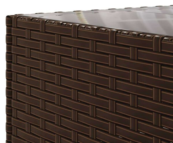 Polyrattan Kerti Ülőgarnitúra - 7 részes - Barna