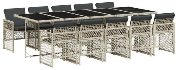 VidaXL Polyrattan Kerti Étkezőgarnitúra - 11 részes