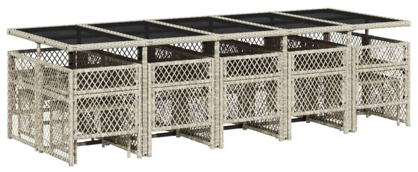 VidaXL Polyrattan Kerti Étkezőgarnitúra - 15 részes