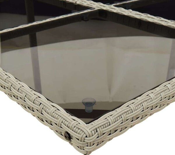VidaXL Polyrattan Kerti Étkezőgarnitúra - 13 részes - Szürke