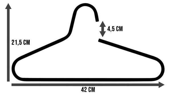 Fém vállfa szett 5 db-os Victorie – Spinder Design