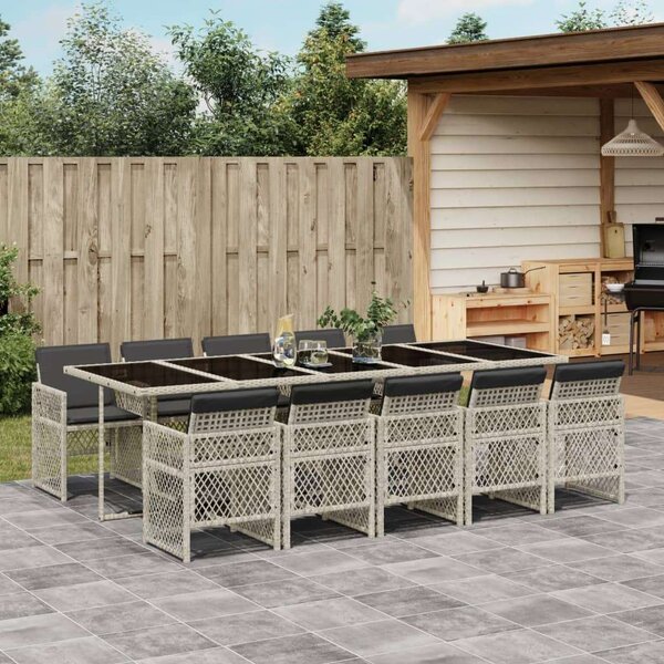 VidaXL Polyrattan Kerti Étkezőgarnitúra - 11 részes
