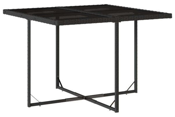 VidaXL Polyrattan Kerti Étkezőgarnitúra - 9 részes - Fekete