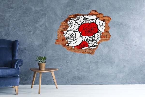 3d-s lyuk vizuális effektusok matrica Roses