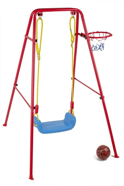 Hinta és kosárlabda kosár fém kerettel, 130cm magas, max 80kg