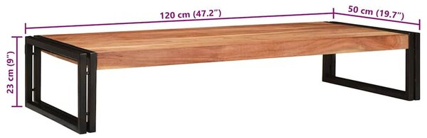 VidaXL Fürdőszobai polc polcokkal Barna 120 x 50 x 23 cm Tömör Akácfa