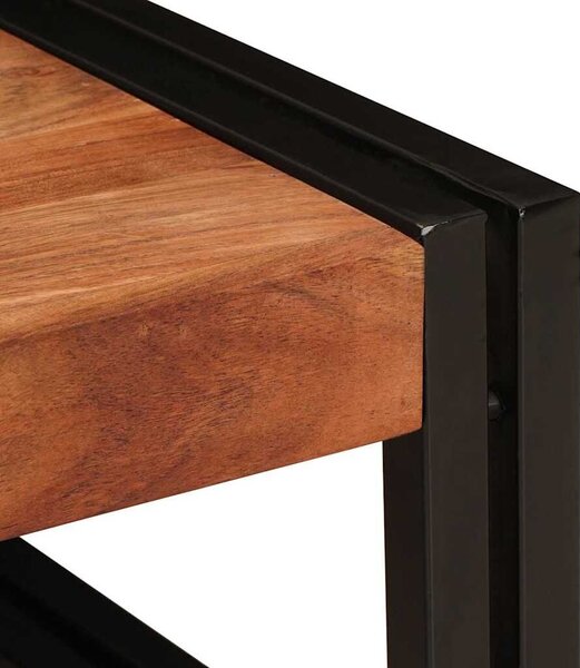 VidaXL Fürdőszobai polc polcokkal Barna 120 x 50 x 23 cm Tömör Akácfa