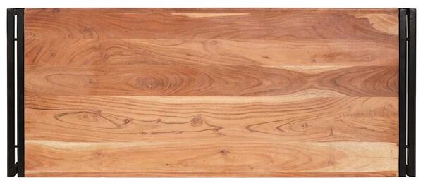 VidaXL Fürdőszobai polc polcokkal Barna 120 x 50 x 23 cm Tömör Akácfa