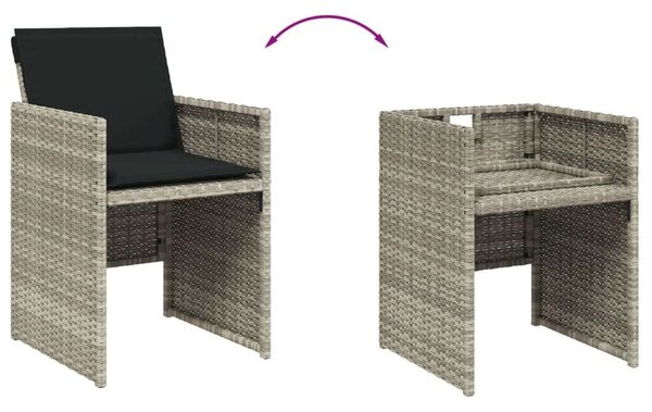 VidaXL Polyrattan Kerti Étkezőgarnitúra - 13 részes