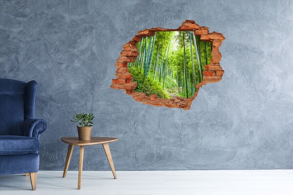 3d-s lyuk vizuális effektusok matrica Bambusz erdő