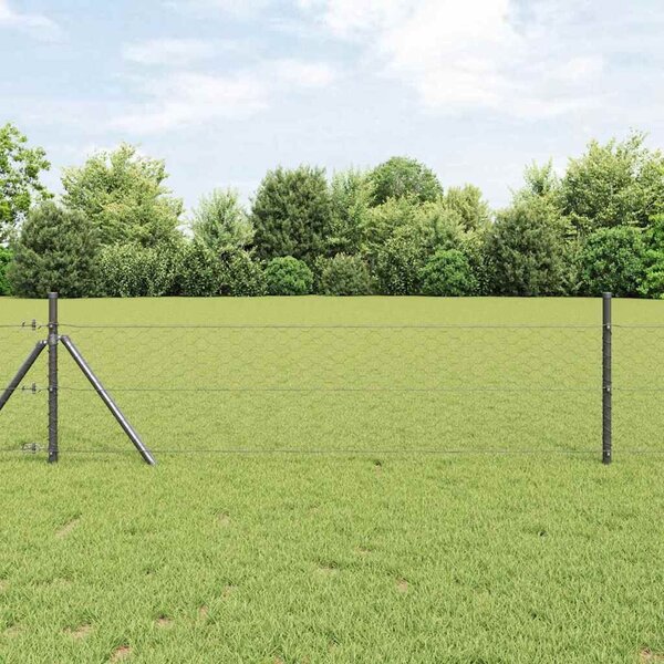 VidaXL Hexagon kerítés 1,4 x 100 m PVC Szürke