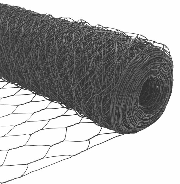 VidaXL Hexagon kerítés 1,4 x 100 m PVC Szürke