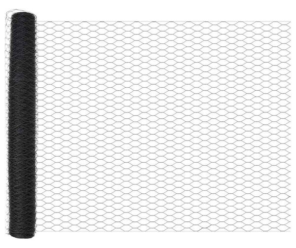 VidaXL Hexagon kerítés 1,4 x 100 m PVC Szürke