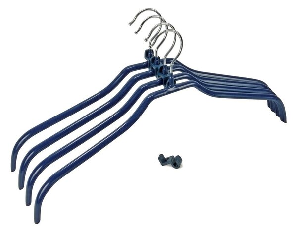 Hanger Slim kék csúszásmentes egymásba akasztható vállfa, 4 db - Wenko