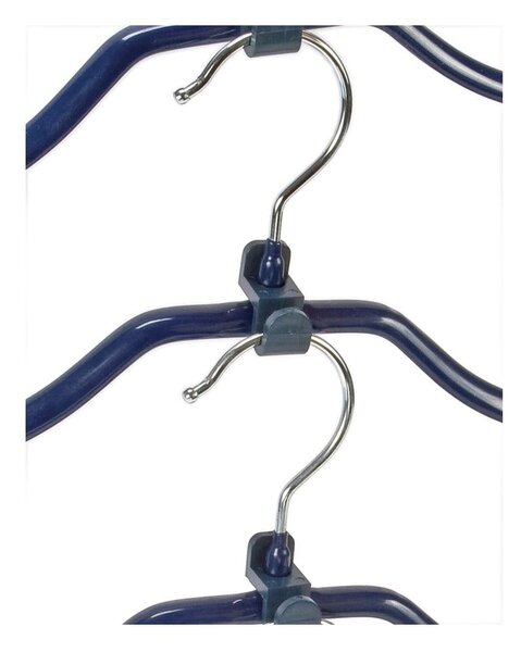 Hanger Slim kék csúszásmentes egymásba akasztható vállfa, 4 db - Wenko
