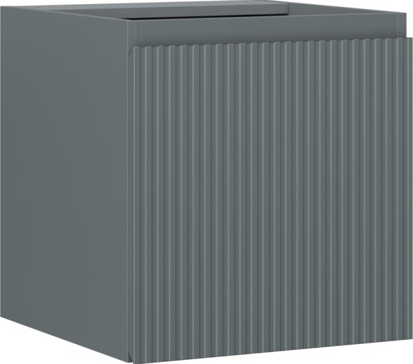Mexen Rivel, fürdőszobaszekrény 45 cm, 1 ajtó, rovátkolt, grafit matt, 91A21-04547-1-BF66
