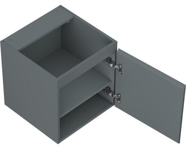 Mexen Rivel, fürdőszobaszekrény 45 cm, 1 ajtó, rovátkolt, grafit matt, 91A21-04547-1-BF66