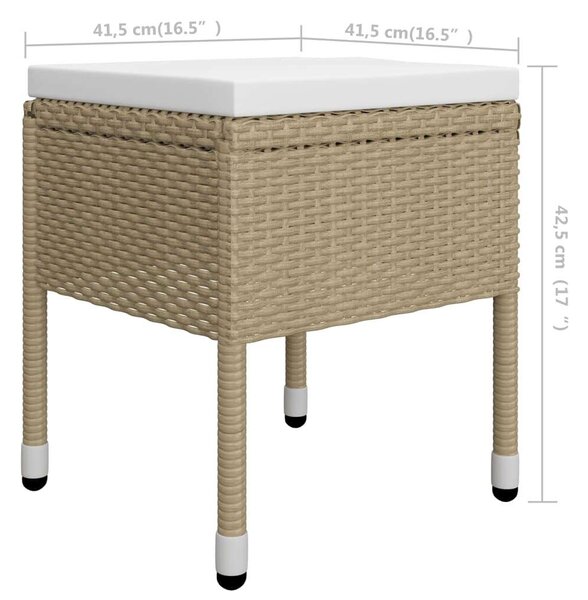 Kerti Étkezőgarnitúra - Akácfa Asztal - Bézs Polyrattan - 5 részes