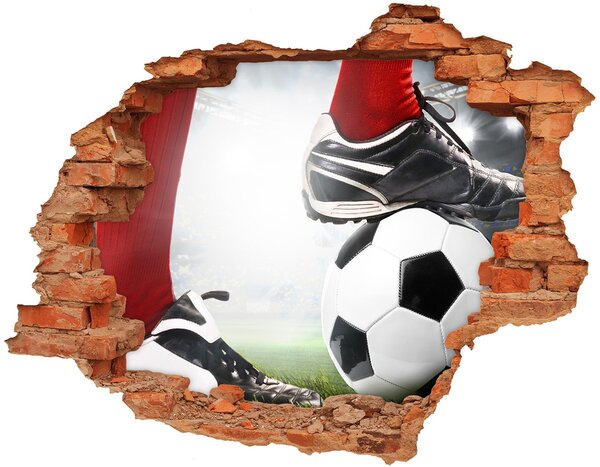 3d-s lyuk vizuális effektusok matrica Futballista lába