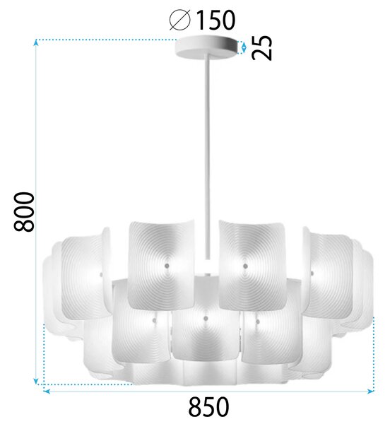 Mennyezeti lámpa LED APP1671-1CP White