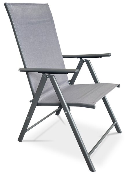 Autronic Kerti szék, fém, textil, szürke, AZC-S1116 SZÜRKE