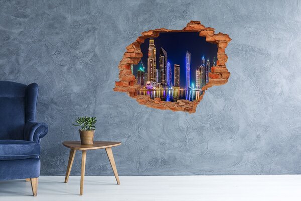 3d-s lyuk vizuális effektusok matrica Dubai éjjel